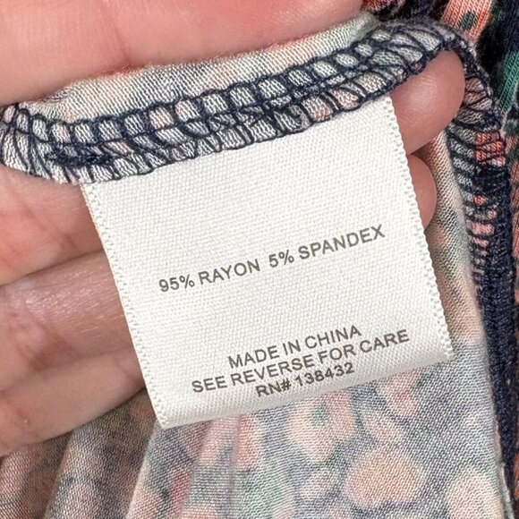 Modcloth Multicolor Floral V Neck Midi Dress Women's Size Medium - Picture 7 of 7